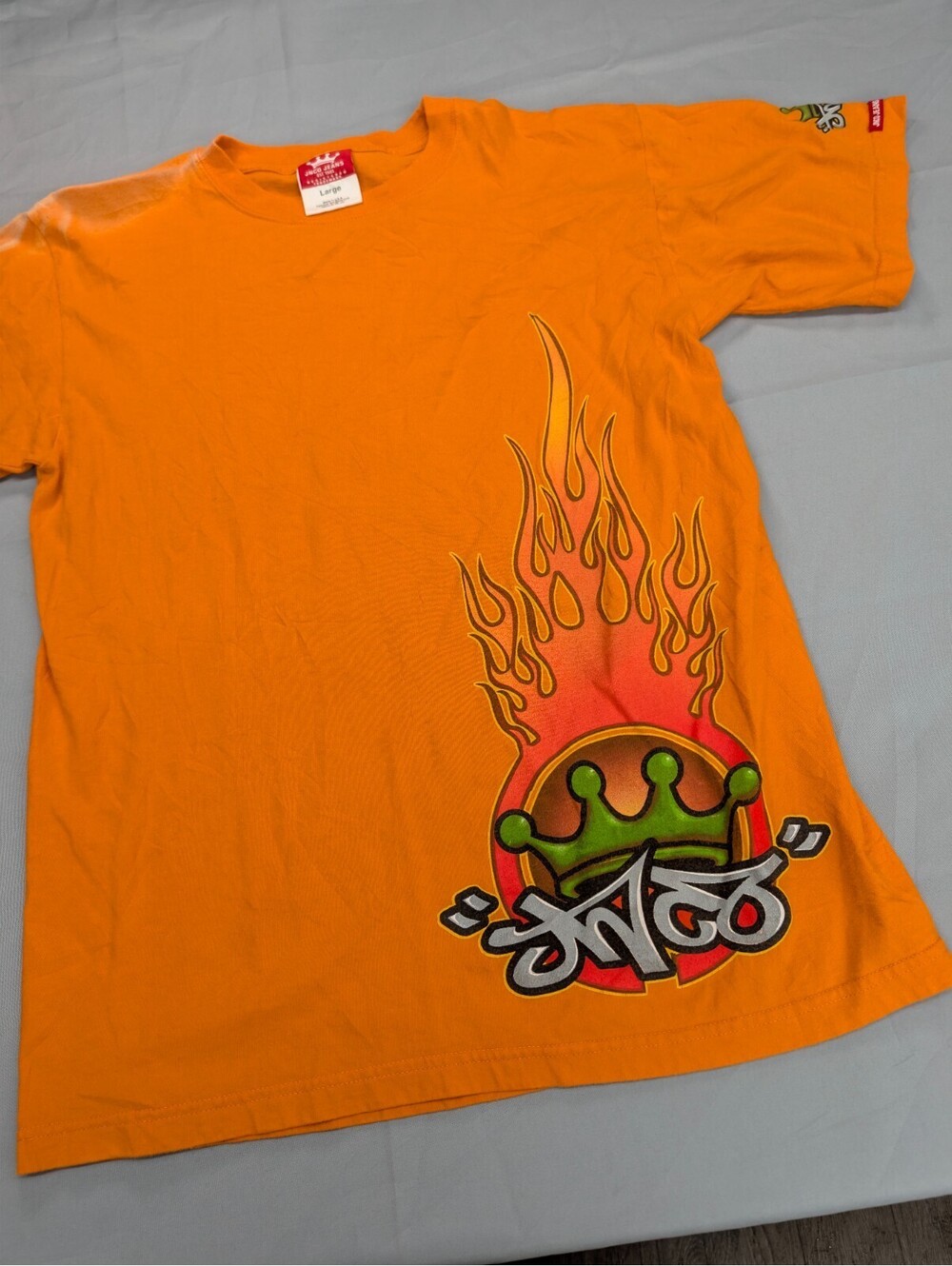 JNCO Jeans Vintage T Shirt Flame Dragon Graffiti Large
